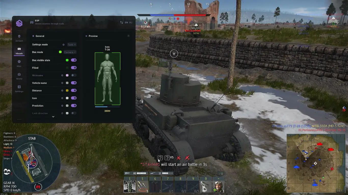 Screenshot 18 do cheat War Thunder Authority para War Thunder